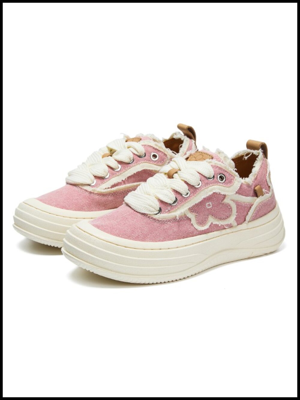 Retro Ribbon Lace-Up Sneakers with Memory Foam Insole - Picture 6 of 6